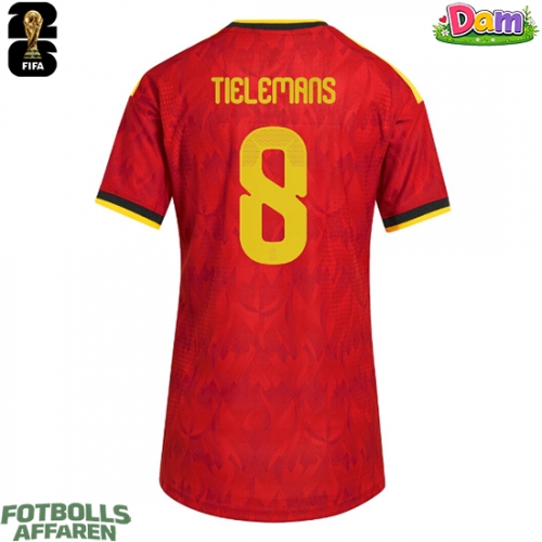 Belgien Youri Tielemans #8 Hemmatröja Kvinnor VM 2026 Kortärmad